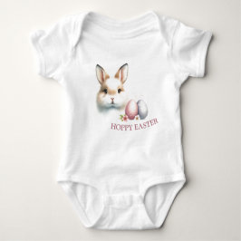 Body Para Bebé Hoppy Easter Baby Bodysuit - Bunny Face & Eggs