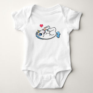 Body Para Bebé Hora de la comida del unicornio del bebé - azul