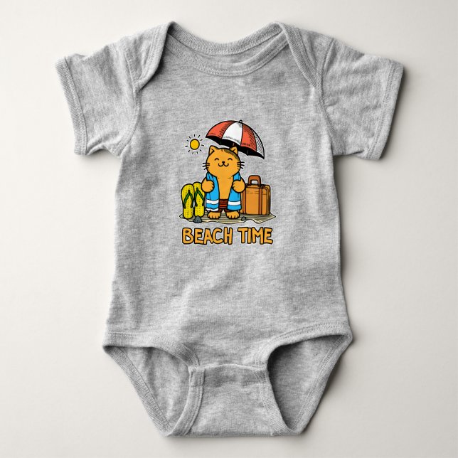 Body Para Bebé Hora de playa 1 (Anverso)