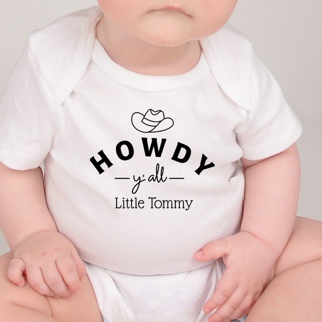 Body Para Bebé Howdy Yall personalizado (Subido por el creador)