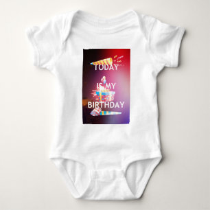 Body Para Bebé Hoy es mi arte de cumpleaños