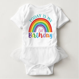 Body Para Bebé Hoy es mi primer cumpleaños, Personalizados arcoir