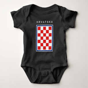 Body Para Bebé Hrvatska Checker Azul Frontera