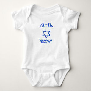 Body Para Bebé Huella digital de la bandera de Israel