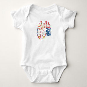 Body Para Bebé Huella digital de la bandera de Serbia