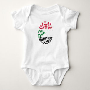 Body Para Bebé Huella digital de la bandera de Sudán