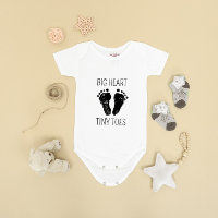 Huellas de bebé Traje para el cuerpo de los dedos 