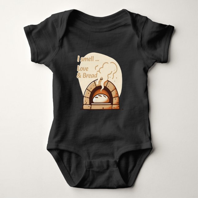 Body Para Bebé Huelo Amor & Pan (Anverso)