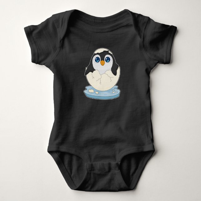 Body Para Bebé Huevo de Pingüino Bebé (Anverso)