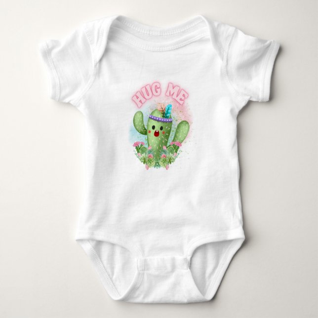 Body Para Bebé Hug Me Cactus Funny Cosy Baby Bodysuit (Anverso)