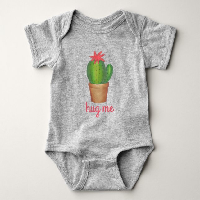 Body Para Bebé HUG ME Green Prraps Cactus Cacti Funny Planta (Anverso)
