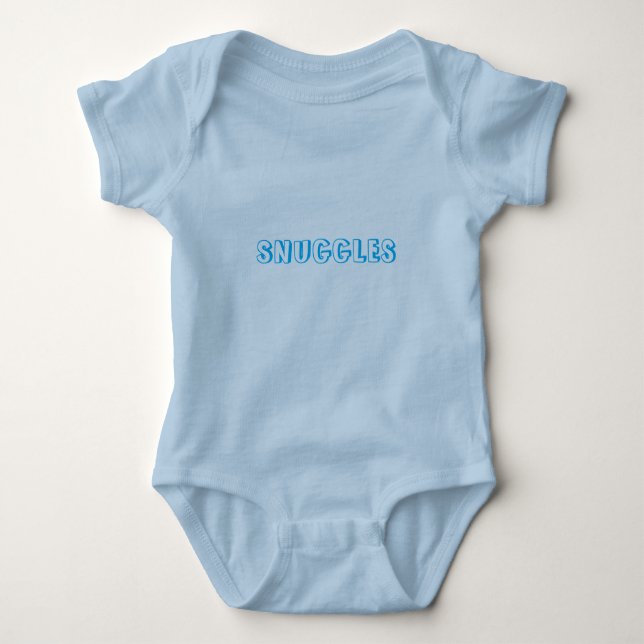 Body Para Bebé "Huggings" azul claro (Anverso)