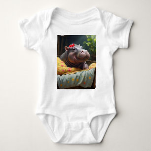 Body Para Bebé "Huggles de la mañana: El bebé Hippo se despierta