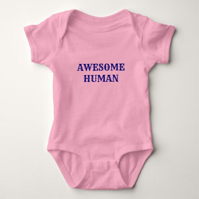 Body Para Bebé HUMANO INCREÍBLE: Rosa (Anverso)