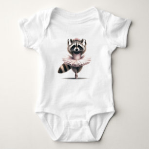 Body Para Bebé Humor animal divertido Raccoon Ballerina