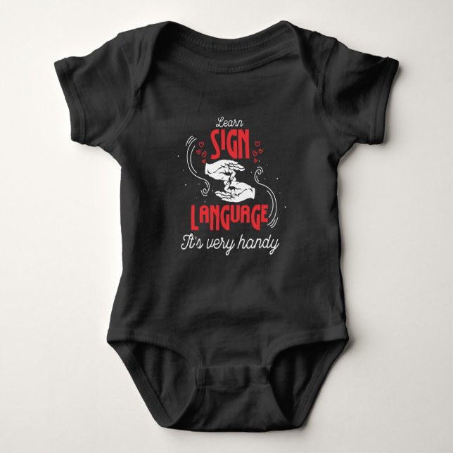 Body Para Bebé Humor divertidísimo de aprender Rótulo americano (Anverso)