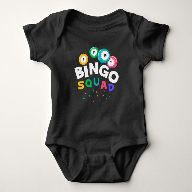 Body Para Bebé Humor divertido de juego de equipo de Bingo (Anverso)