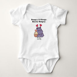 Body Para Bebé Hungry & Sleepy Hippo - Cute Mostly Hungry Baby Qu