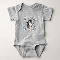 Husky Baby Bodysuit siberiano