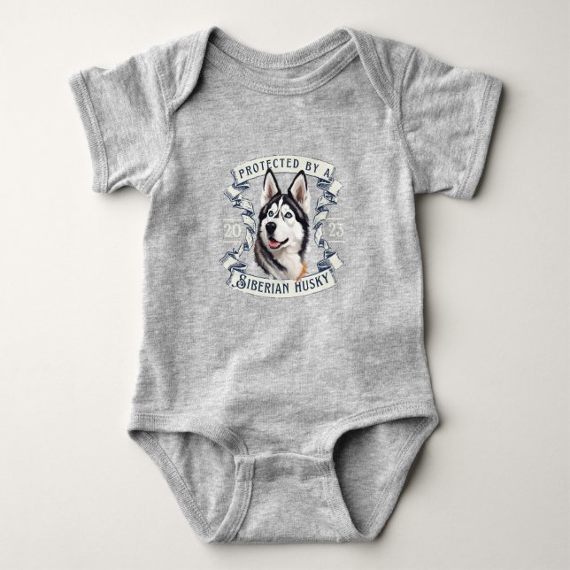 Body Para Bebé Husky Baby Bodysuit siberiano (Anverso)