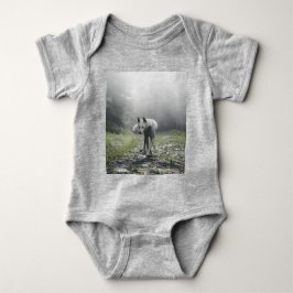 Body Para Bebé Husky Siberiano Blanco