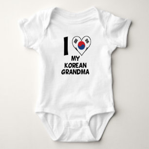 Body Para Bebé I corazón mi abuela coreana