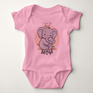 Body Para Bebé I Have the Best MOM – Pink Infant Creeper