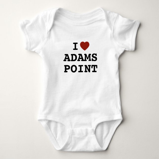 Body Para Bebé I heart Adams Point T-Shirt (Anverso)