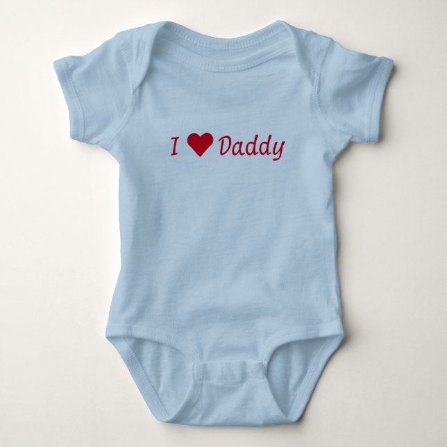 Body Para Bebé I [Heart] Daddy Blue Bodysuit (Anverso)