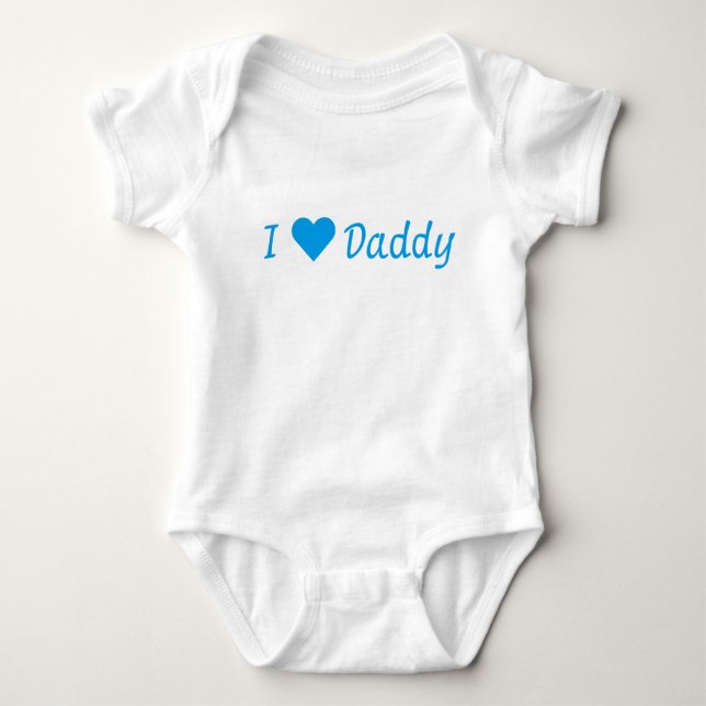 Body Para Bebé I [Heart] Daddy White Bodysuit (Anverso)