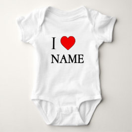 Body Para Bebé I heart name (customisable)
