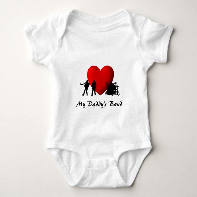 Body Para Bebé I Heart Rock & Roll Baby Bodysuit (Anverso)