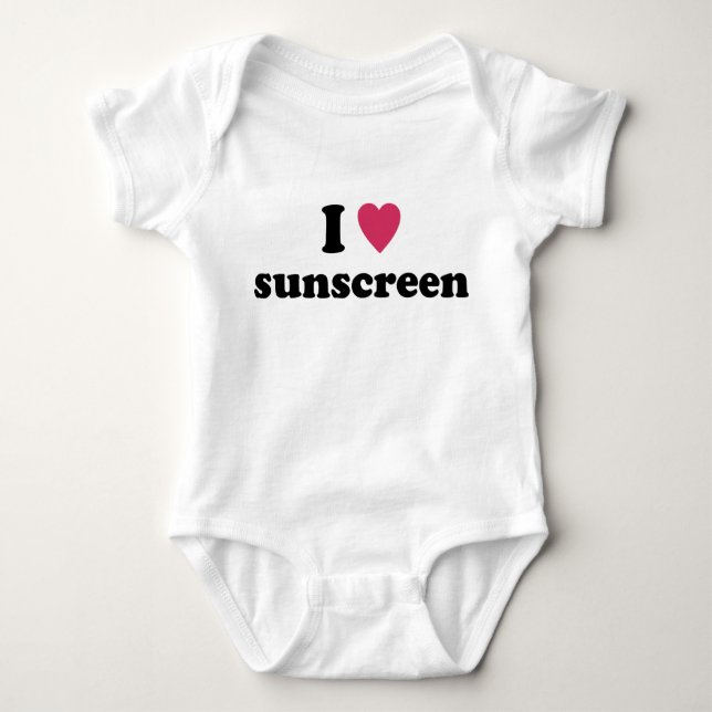 Body Para Bebé I Heart Sunscreen Baby (Anverso)