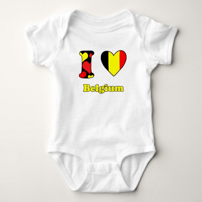 Body Para Bebé I love Belgium (Anverso)
