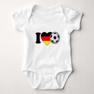 Body Para Bebé “i Love fútbol” Con corazón popular de alema