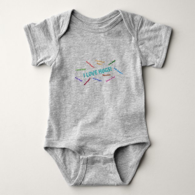 Body Para Bebé "I Love Hugs" Baby Bodysuit (Anverso)