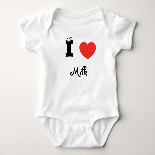 Body Para Bebé I love milk romper (Anverso)