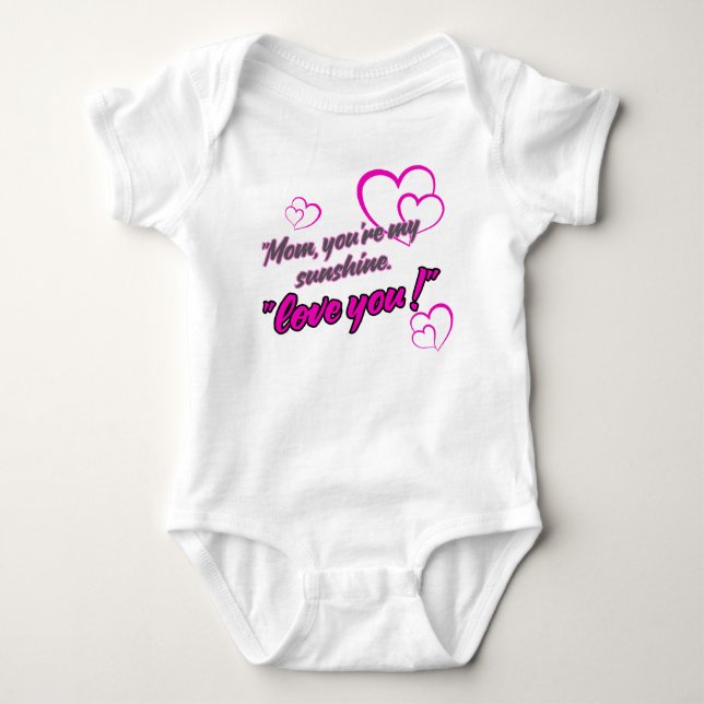 Body Para Bebé i love mom  (Anverso)