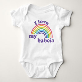 Body Para Bebé I Love My Babcia - Cute Rainbow
