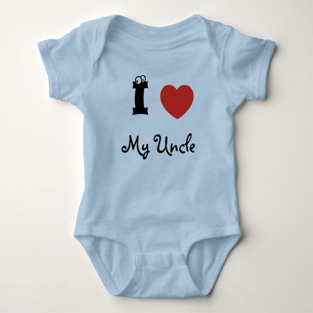Body Para Bebé I love my uncle romper. (Anverso)
