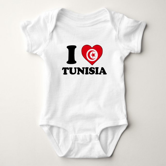 Body Para Bebé I love Tunisia (Anverso)
