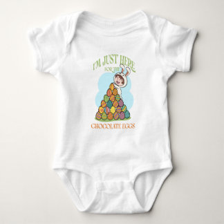 Body Para Bebé I’m Just Here for the Chocolate Eggs – Funny Easte