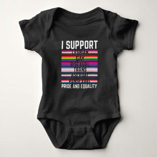 Body Para Bebé I Support Lesbian Gay Bisexual Trans Asexual Panse