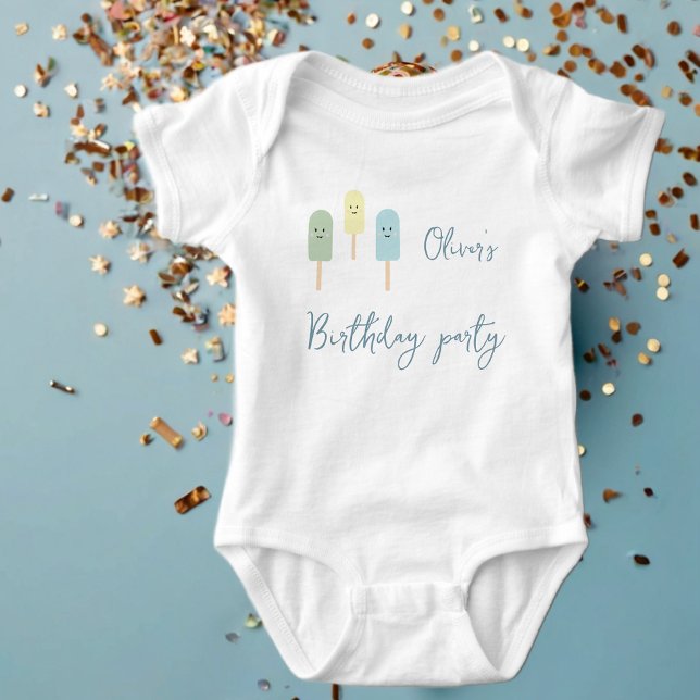 Body Para Bebé Ice Cream Cone Scoop Confetti Kids Birthday (Subido por el creador)