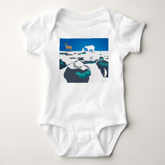 Body Para Bebé Icebergs al sol (Anverso)