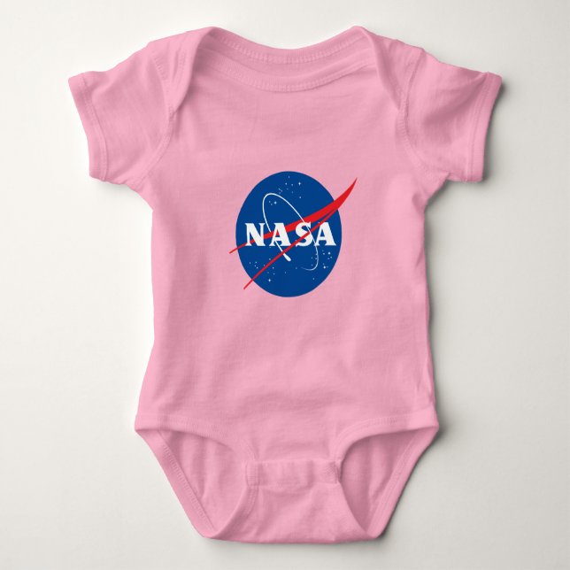 Body Para Bebé Icónico Traje para bebés de algodón de la NASA (Ro (Anverso)
