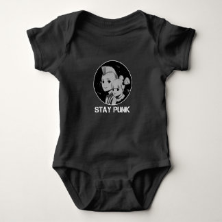 Body Para Bebé Icono retro "Stay Punk" del conjunto del punker