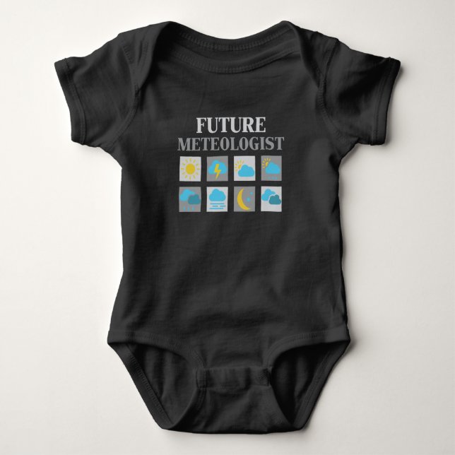 Body Para Bebé Iconos futuros de la previsión metereológica del (Anverso)