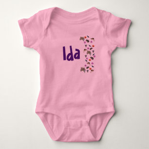 Body Para Bebé Ida, Logo De Nombre Con Vida Salvaje Australiana,