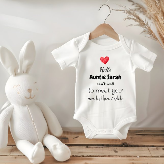 Body Para Bebé Idea de anuncio de embarazo, futura tía, tío,   (Future aunt baby bodysuit, pregnancy announcement idea)